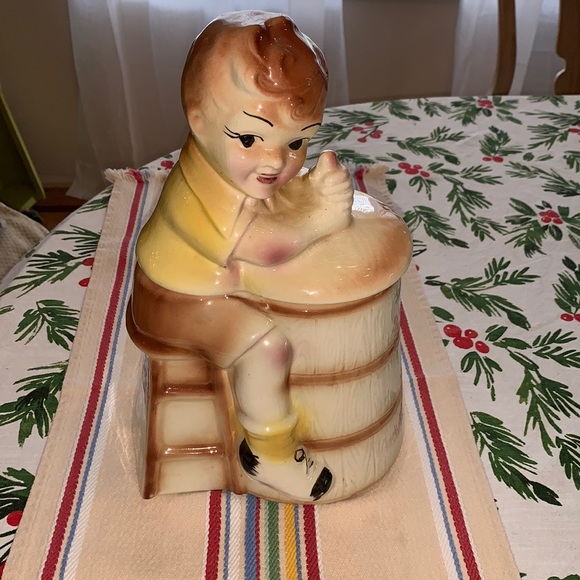 Other - Ceramic Boy & Butter Churn cookie jar